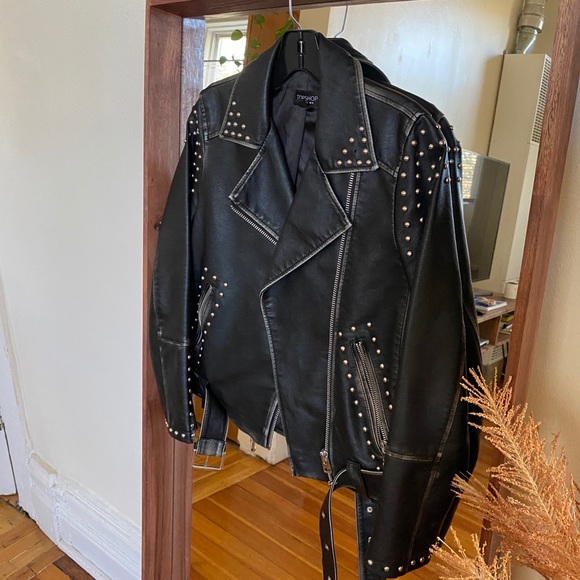 Topshop Studded Jacket - Picture 4 of 10